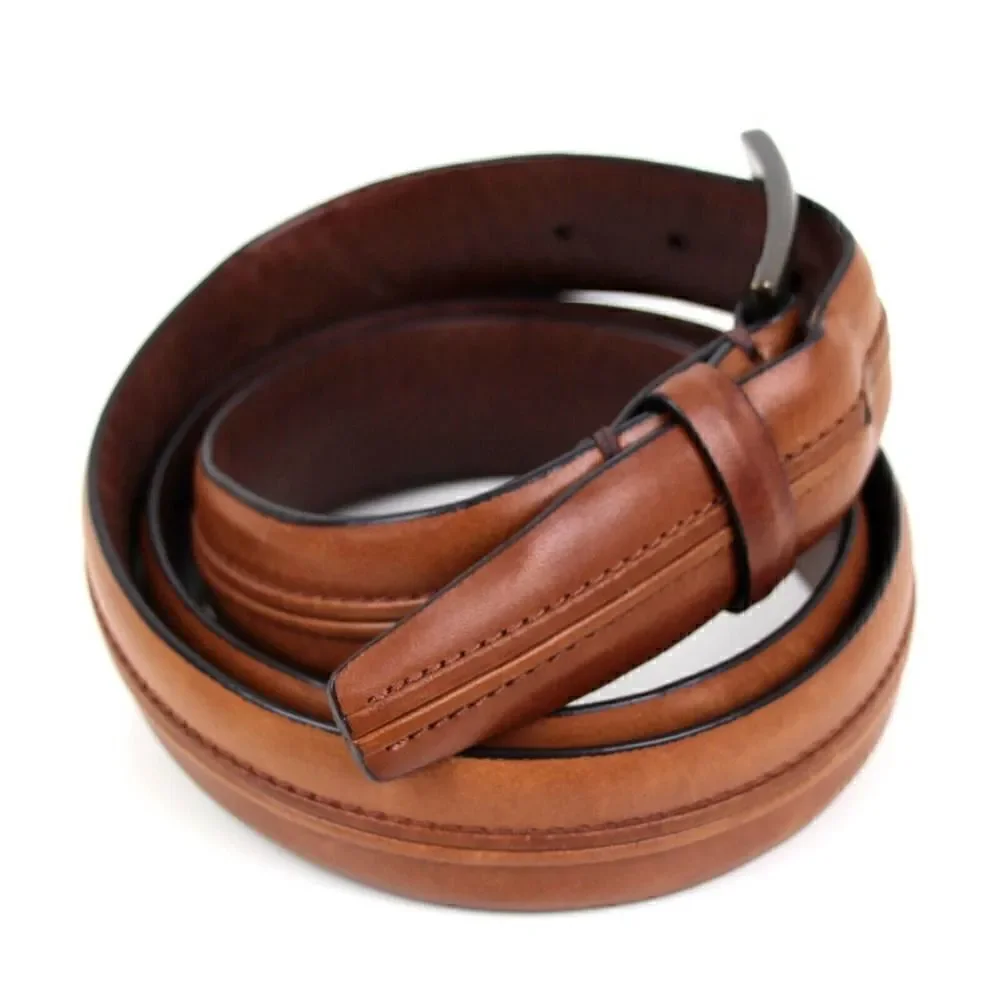 WILL Leather Goods TAN BROWN GENUINE LEATHER 1 3/8